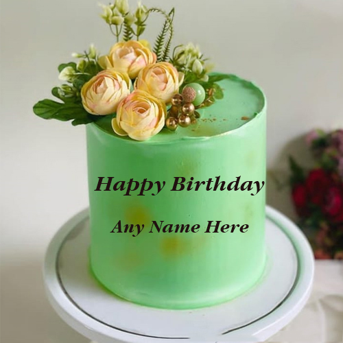 Happiest Birthday Cake with Name Picture Free Edit