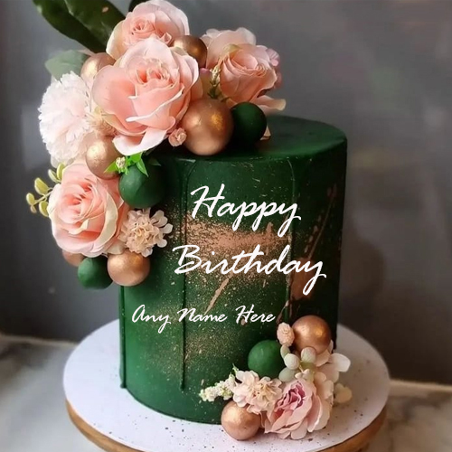 Delicious Happy Birthday Cake with Name Free Custom Edit