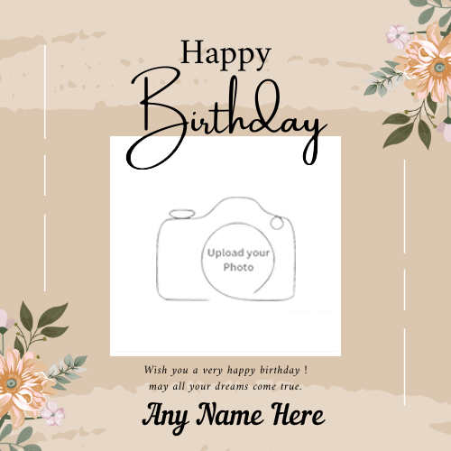 Free Happy Birthday Card Maker with Name and Photo Custom Edit