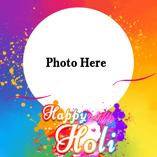 Wishing a Special Photo Frame of Happy Holi with Photo Custom Edit