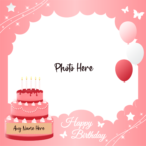 Birthday Wishing Cards with Names and Photos - Free Online Editor