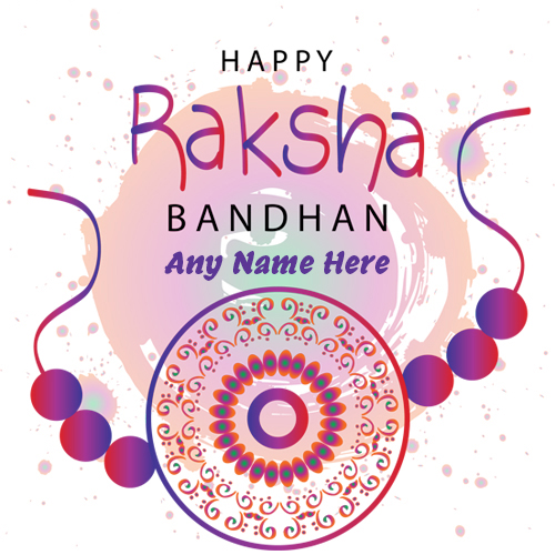 Raksha Bandhan Greeting Card 2025 with Personalized Name Included