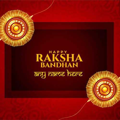 Raksha Bandhan Greeting Card 2025 with Custom Names