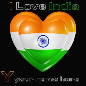 Indian Flag Y Alphabet Image with Name Customization