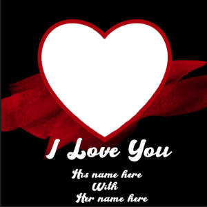 I Love You Card with Couple's Name and Photo Customization