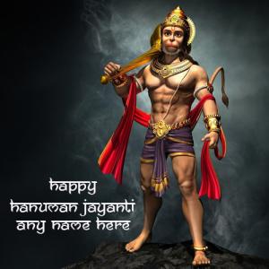 Hanuman Jayanti 2025 Greeting Card With Customization