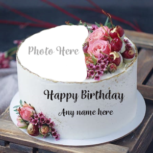 Create Happy Birthday Cake with Name and Photo Customization