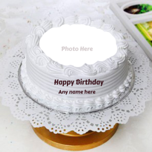 Birthday Cake with Name and Photo Editing Online Free