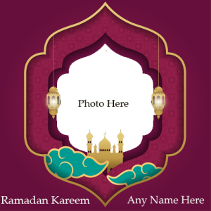 Ramadan Kareem Greeting Card with Name and Photo Customization