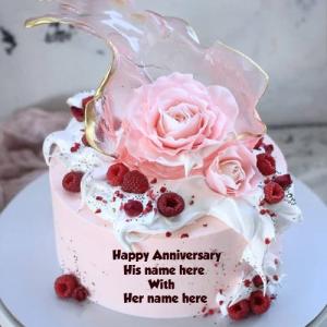 Create Online Happy Anniversary Greeting with Custom Name