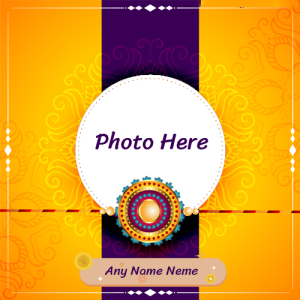 Happy Raksha Bandhan Wishes Card with Name and Photo Editing
