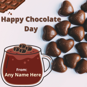 Happy Chocolate Day 2025 Greeting Card with Name Customization