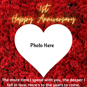 Special Happy Anniversary Card with Couple’s Photo Editing