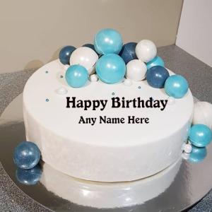 Happy Birthday Wishes with Name and Photo on Cake