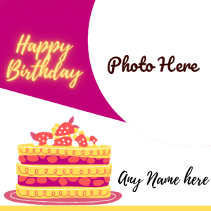 Birthday Greeting with Name and Photo Editor Online