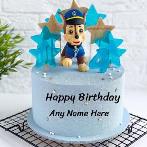 Happy Birthday Wishes for Little Champs with Name on Cake