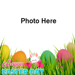Happy Easter Day Card with Name and Photo Frame