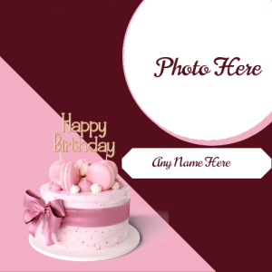 Latest Happy Birthday Cake with Name and Photo Editing