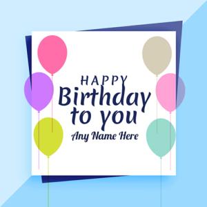 Greeting Card Happy Birthday Card with Name Editing Option