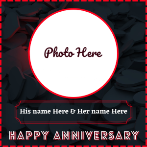 Happy Marriage Anniversary Card with Name and Photo Editing