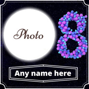 8-Month Completed Greetings Card with Name and Photo Customization