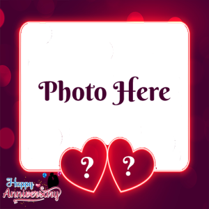 Happy Anniversary Couple Alphabet Card with Photo Custom Editing