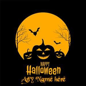 Happy Halloween Horror Card with Name Customization