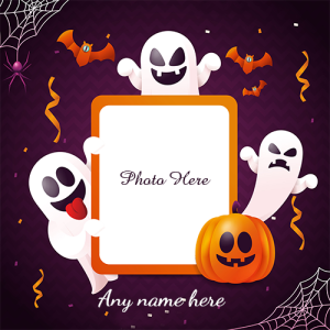 Happy Halloween Card with Name and Photo Customization