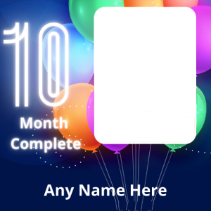 10 Months Complete Baby Photo Frame with Name Customization