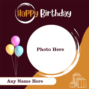 Custom Birthday Greeting Card With Name And Photo For Free