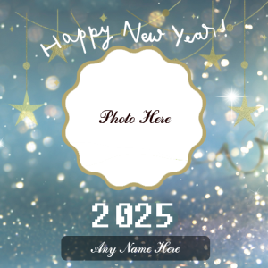 Happy New Year 2025 with Name and Photo Custom Edit