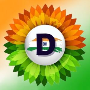 D Alphabet Name Indian Flag Profile Picture for WhatsApp Dp