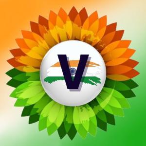 V Alphabet Name Indian Flag Profile Picture for WhatsApp Dp