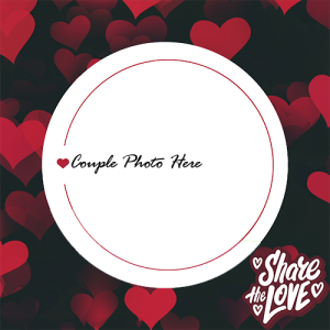 Edit Beautiful Love-Themed Photo Frames Online For Free