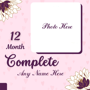 Create Baby Milestone Photo Frame For 12 Months With Name