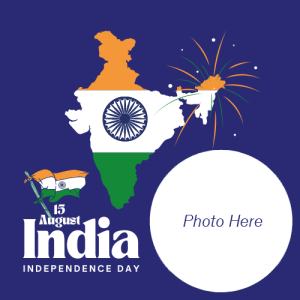India Independence Day 2025 Photo Frame With Custom Design