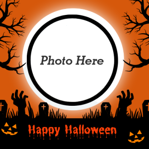 Happy Halloween 2025 Greeting Card with Photo Custom Edit